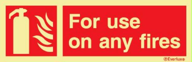 Fire-fighingequipment sign, symbol with compl. tex